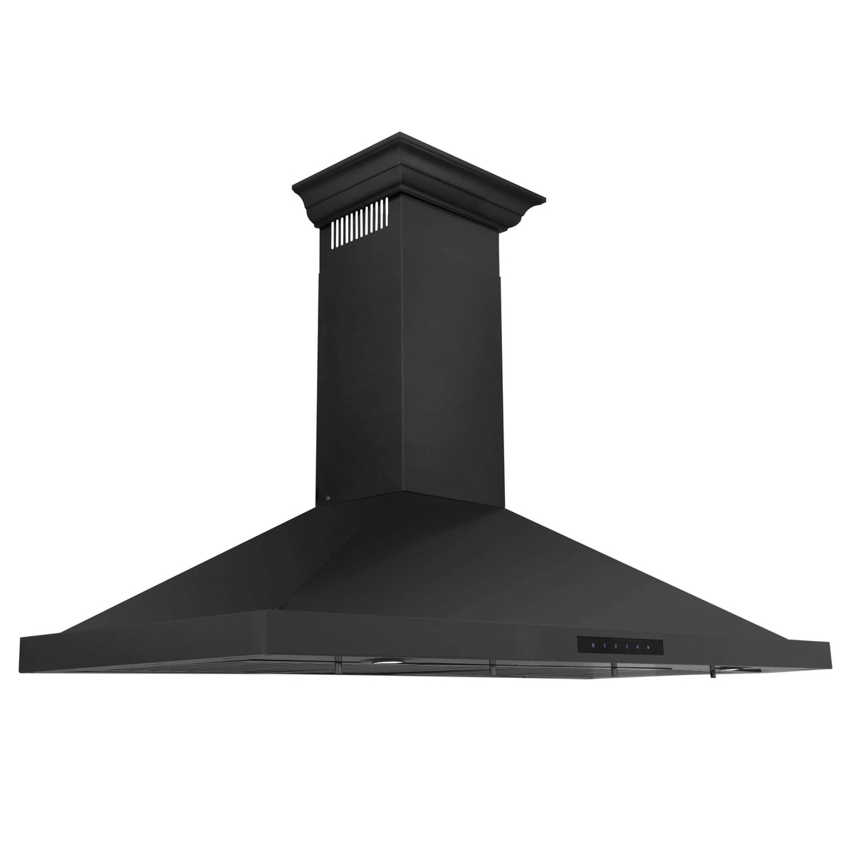 ZLINE - 48&quot; Convertible Vent Wall Mount Range Hood in Black Stainless Steel with Crown Molding (BSKBNCRN-48)
