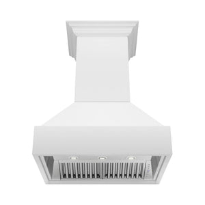 ZLINE - 30 in. Wooden Wall Mount Range Hood in Rustic Bright White Finish (355WW-30)