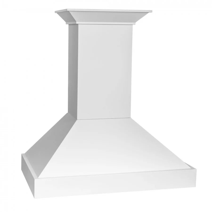 ZLINE - 36 in. Wooden Wall Mount Range Hood in Smooth Bright White Finish (KBWW-36)