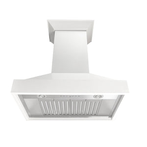 ZLINE - 36 in. Wooden Wall Mount Range Hood in Smooth Bright White Finish (KBWW-36)