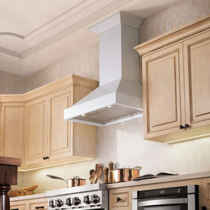 ZLINE - 36 in. Wooden Wall Mount Range Hood in Smooth Bright White Finish (KBWW-36)
