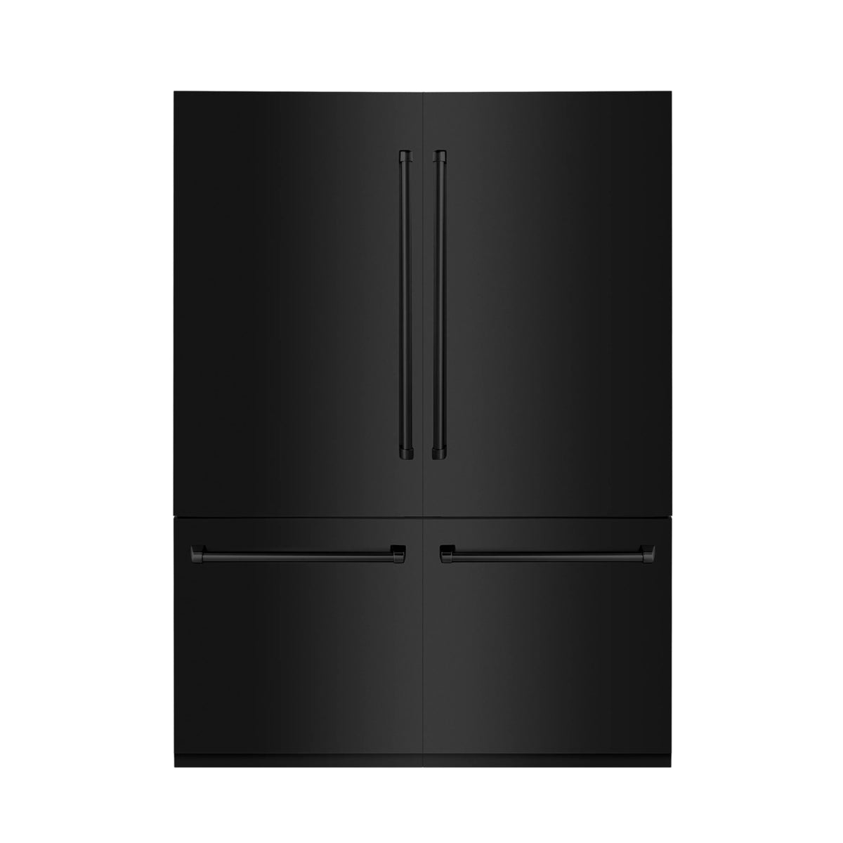 ZLINE - 60&quot; 32.2 cu. ft. Built-In 4-Door French Door Refrigerator with Internal Water and Ice Dispenser in Black Stainless Steel