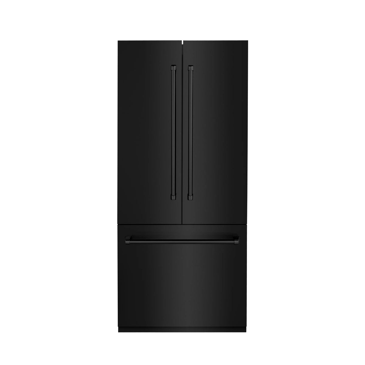 ZLINE - 36&quot; 19.6 cu. ft. Built-In 3-Door French Door Freezer Refrigerator with Internal Water and Ice Dispenser in Black Stainless Steel