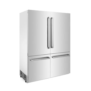 ZLINE 60" 32.2 cu. ft. 4-Door French Door Refrigerator with Internal Water and Ice Dispenser in Stainless Steel