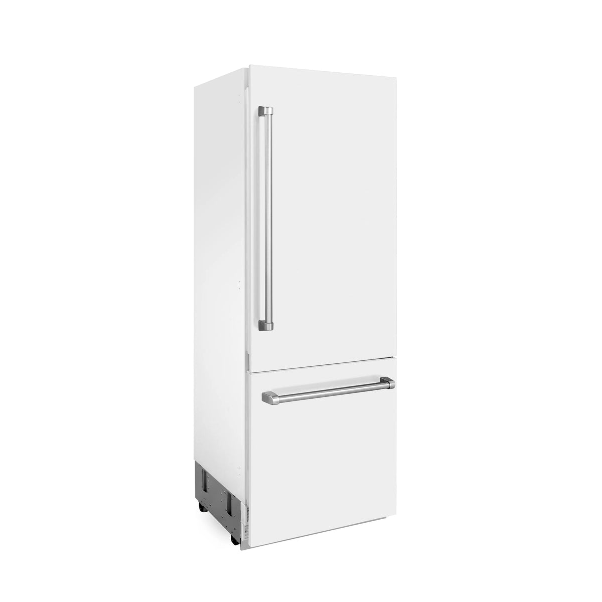 ZLINE 30&quot; 16.1 cu. ft. Built-In 2-Door Bottom Freezer Refrigerator, Internal Water, Ice Dispenser,White Matte