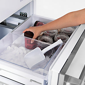 ZLINE 60" 32.2 cu. ft. 4-Door French Door Refrigerator with Internal Water and Ice Dispenser in Stainless Steel