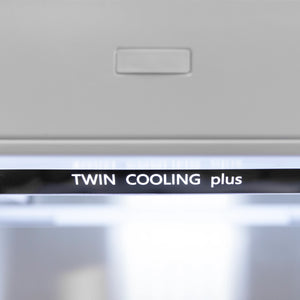 ZLINE 60" Autograph Edition 32.2 cu. ft. Built-in 4-Door French Door Refrigerator, Internal Water, Ice Dispenser,White Matte, Matte Black Accents