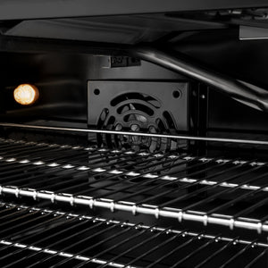 ZLINE - 36 in. 5.2 cu. ft. Select Gas Range with Convection Gas Oven in Black Stainless Steel with 6 Brass Burners (HGRB-BR-36)
