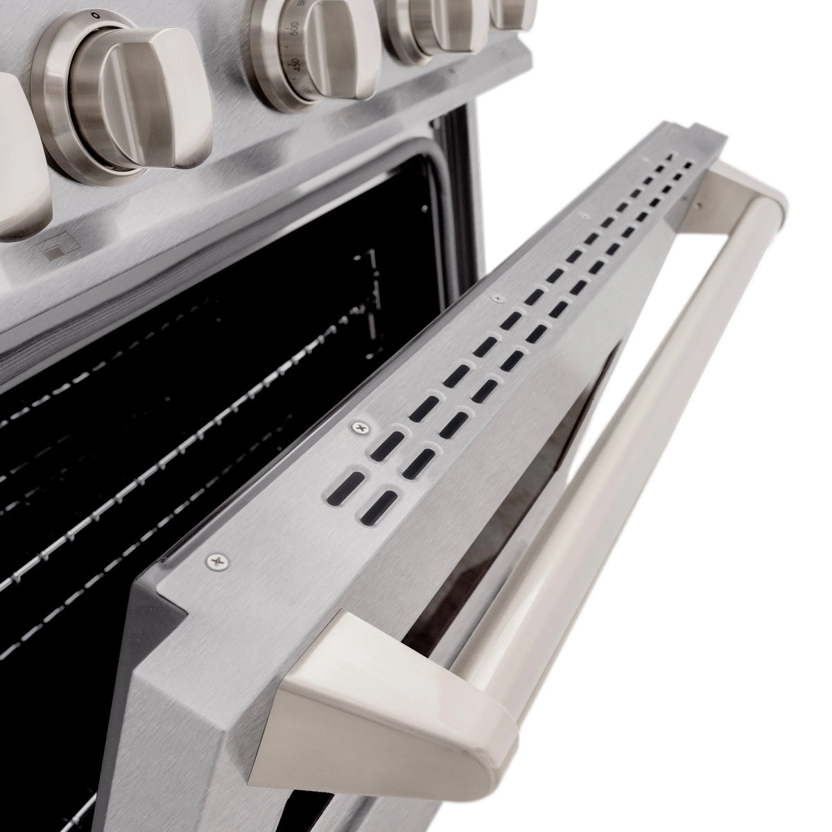 ZLINE - 30 in. 4.2 cu. ft. Classic Gas Range with 4 Burner Cooktop and Convection Gas Oven in Satin Stainless Steel (CGRS-30)