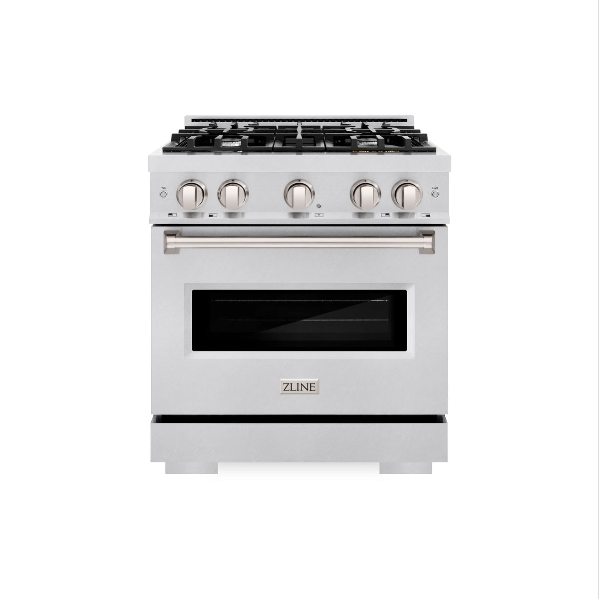 ZLINE - 30 in. 4.2 cu. ft. Classic Gas Range with 4 Burner Cooktop and Convection Gas Oven in Satin Stainless Steel (CGRS-30)
