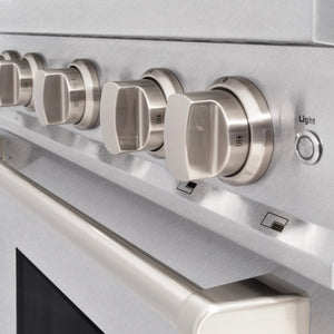 ZLINE - 30 in. 4.2 cu. ft. Classic Gas Range with 4 Burner Cooktop and Convection Gas Oven in Satin Stainless Steel (CGRS-30)