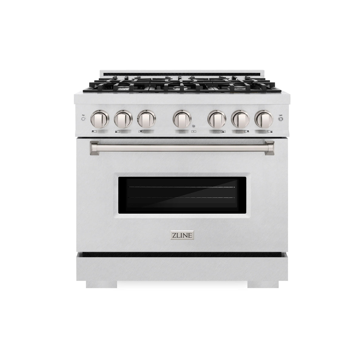 ZLINE - 36 in. 5.2 cu. ft. Classic Gas Range with 6 Burner Cooktop and Convection Gas Oven in Satin Stainless Steel (CGRS-36)