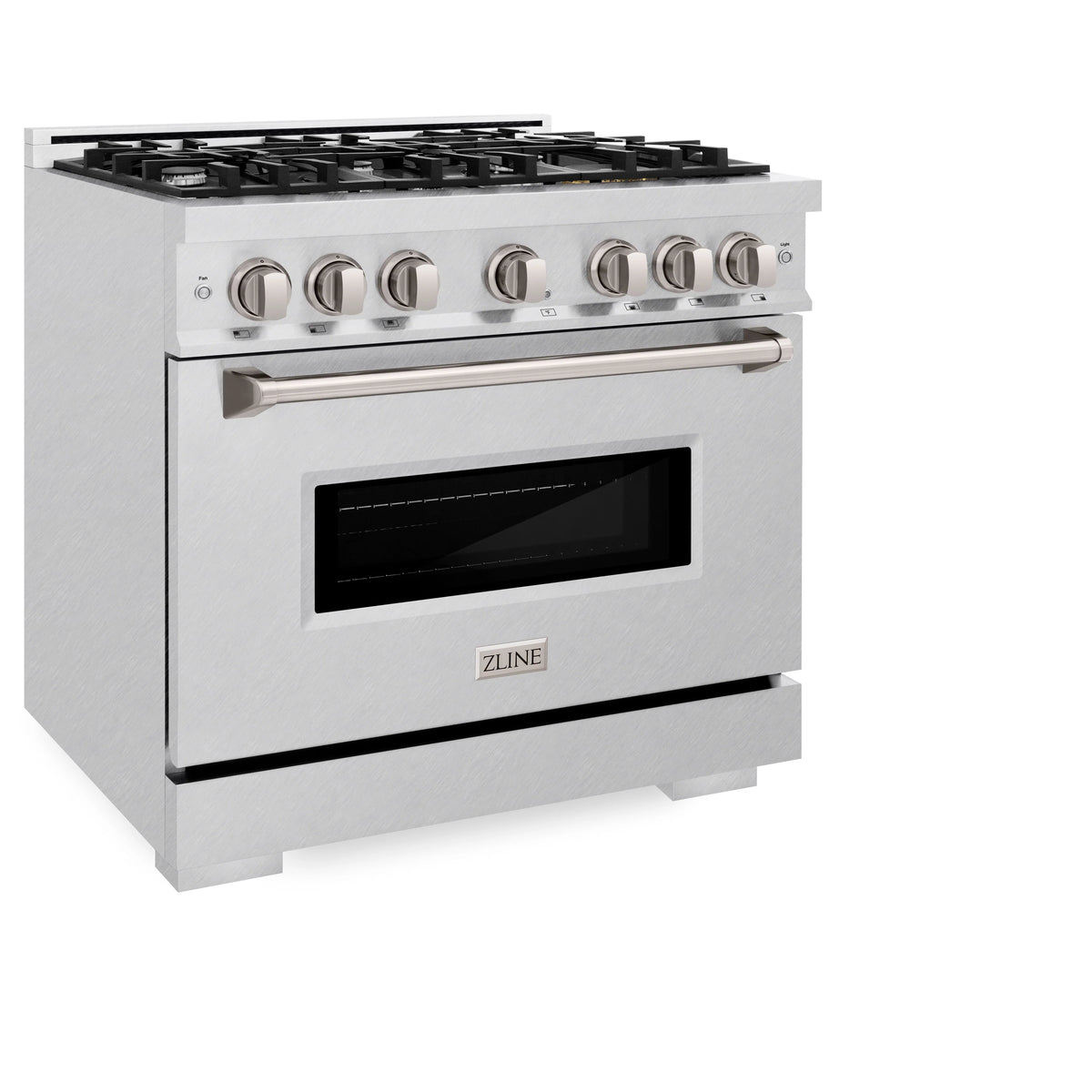 ZLINE - 36 in. 5.2 cu. ft. Classic Gas Range with 6 Burner Cooktop and Convection Gas Oven in Satin Stainless Steel (CGRS-36)