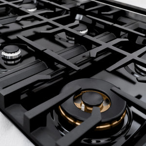 ZLINE - 36 in. 5.2 cu. ft. Classic Dual Fuel Range with 6 Burner Gas Cooktop and Electric Convection Oven in Satin Stainless Steel with White Matte Door