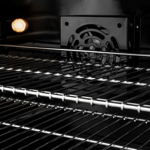 ZLINE - 36 in. 5.2 cu. ft. Classic Dual Fuel Range with 6 Burner Gas Cooktop and Electric Convection Oven in Satin Stainless Steel with White Matte Door