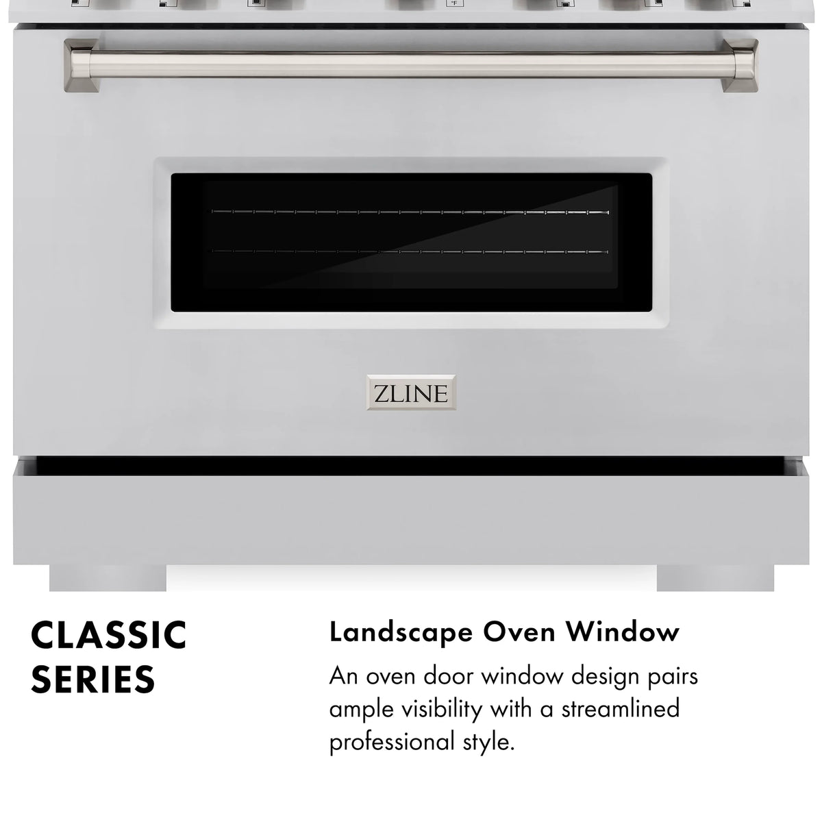 ZLINE - 48 in. 6.7 cu. ft. Classic Double Oven Dual Fuel Range with 8 Burner Gas Cooktop in Stainless Steel (CDR48)
