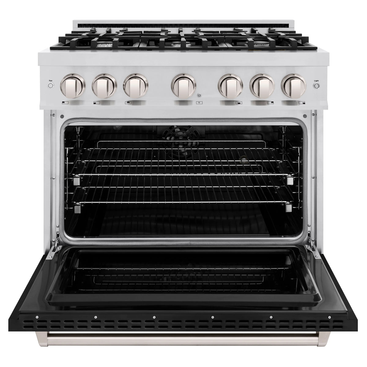 ZLINE - 36 in. 5.2 cu. ft. Classic Dual Fuel Range with 6 Burner Gas Cooktop and Electric Convection Oven in Satin Stainless Steel (CDRS-36)