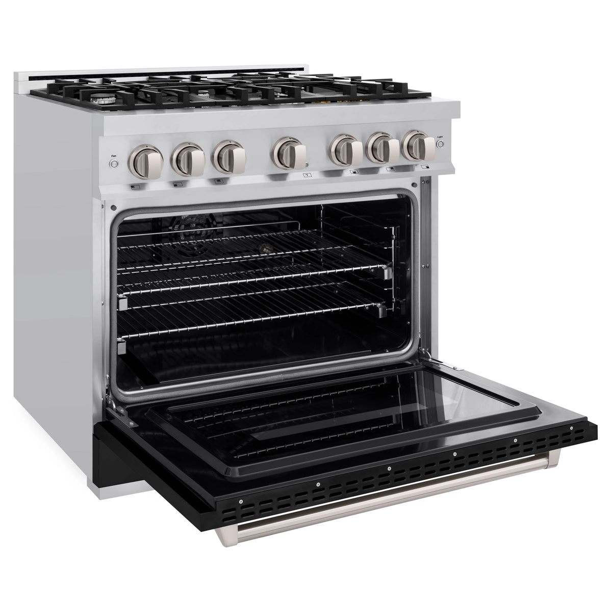 ZLINE - 36 in. 5.2 cu. ft. Classic Dual Fuel Range with 6 Burner Gas Cooktop and Electric Convection Oven in Satin Stainless Steel (CDRS-36)