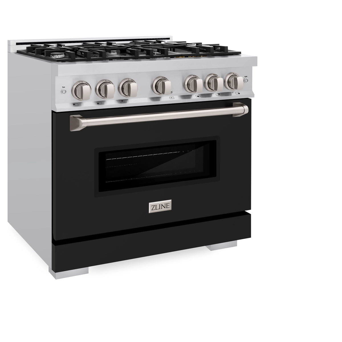 ZLINE - 36 in. 5.2 cu. ft. Classic Dual Fuel Range with 6 Burner Gas Cooktop and Electric Convection Oven in Satin Stainless Steel (CDRS-36)