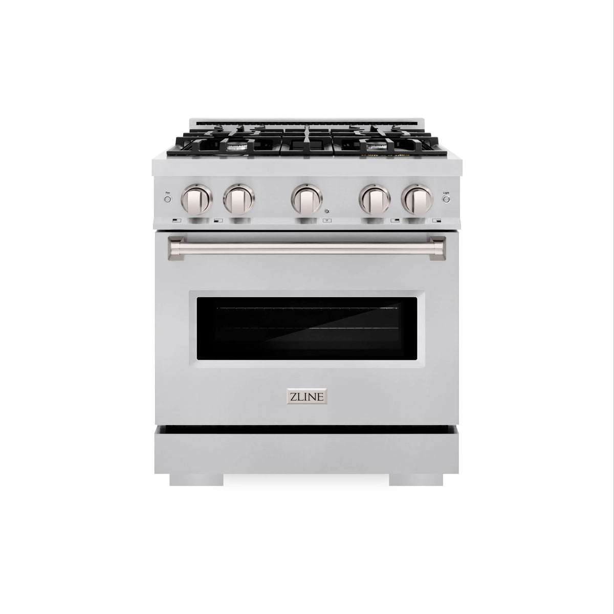 ZLINE - 30 in. 4.2 cu. ft. Classic Dual Fuel Range with 4 Burner Gas Cooktop and Electric Convection Oven in Stainless Steel (CDR30)