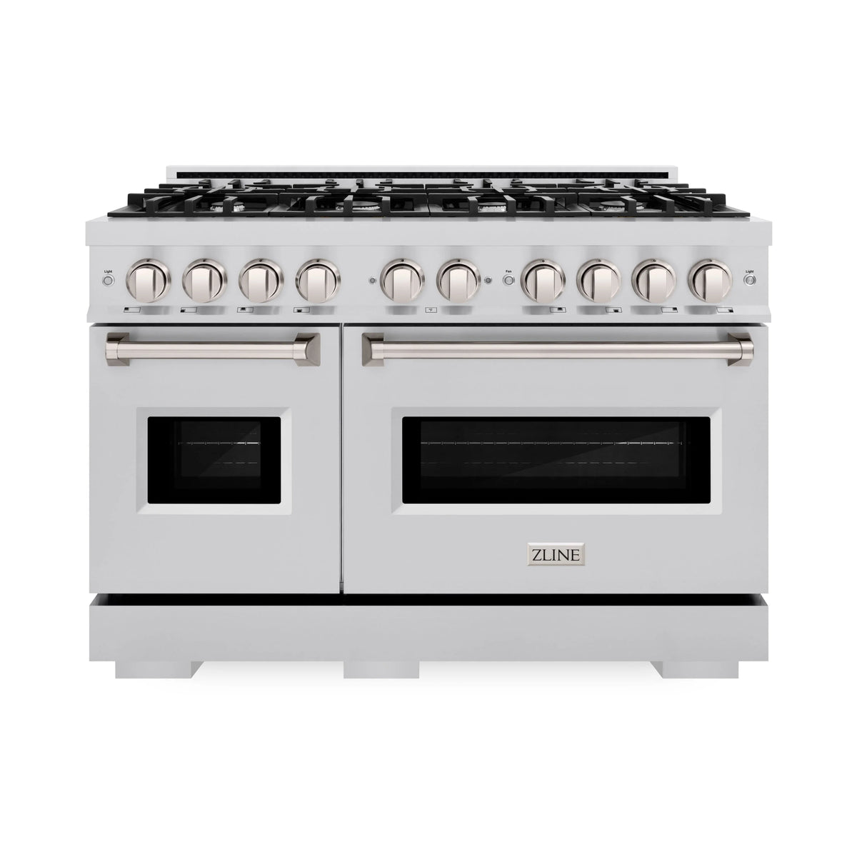 ZLINE - 48 in. 6.7 cu. ft. Classic Double Oven Dual Fuel Range with 8 Burner Gas Cooktop in Stainless Steel (CDR48)