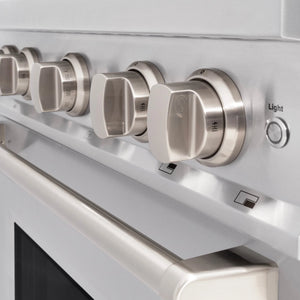 ZLINE - 30 in. 4.2 cu. ft. Classic Gas Range with Convection Gas Oven in Stainless Steel with 4 Brass Burners (CGR-BR-30)