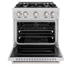 ZLINE - 30 in. 4.2 cu. ft. Classic Gas Range with 4 Burner Cooktop and Convection Gas Oven in Stainless Steel (CGR30)