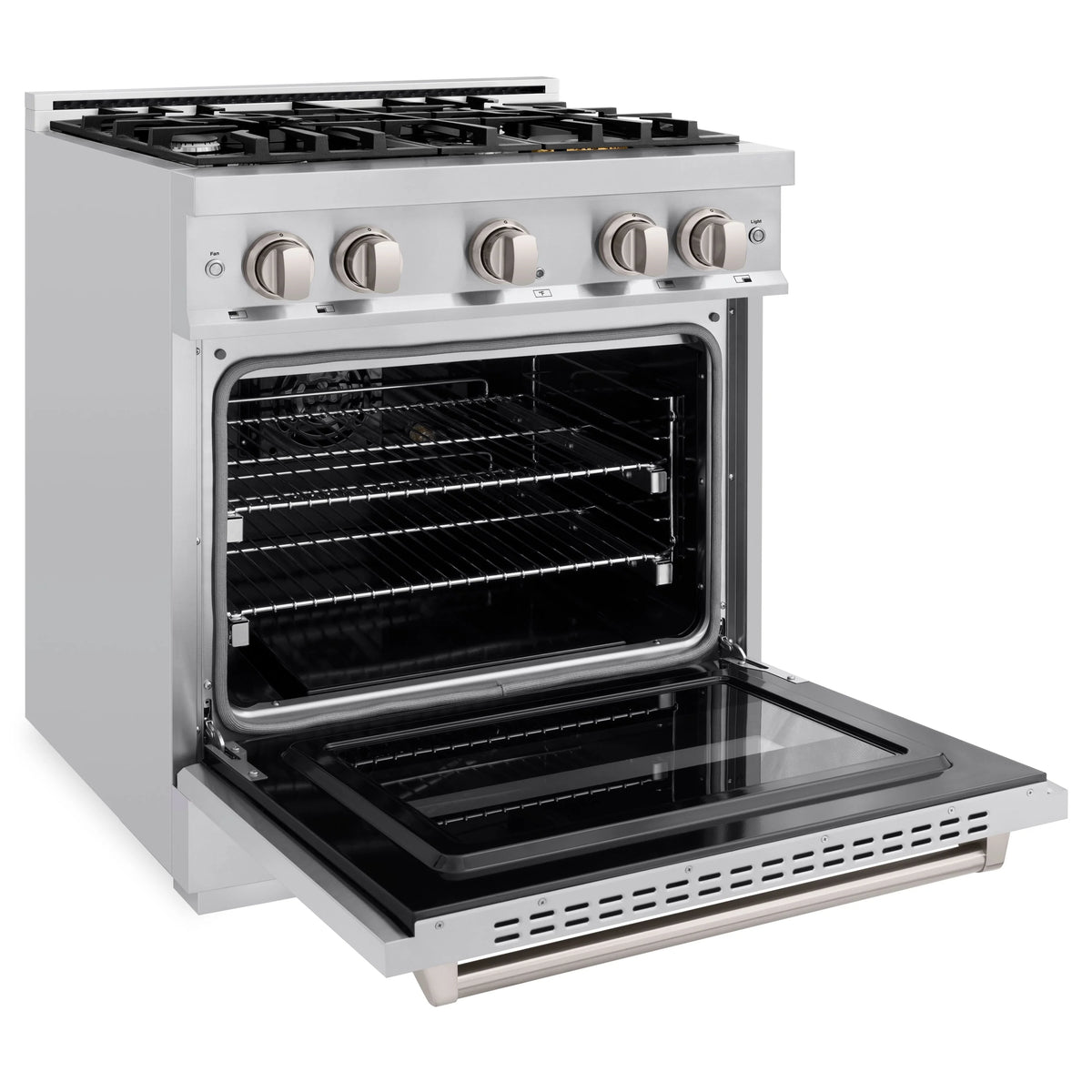 ZLINE - 30 in. 4.2 cu. ft. Classic Gas Range with 4 Burner Cooktop and Convection Gas Oven in Stainless Steel (CGR30)