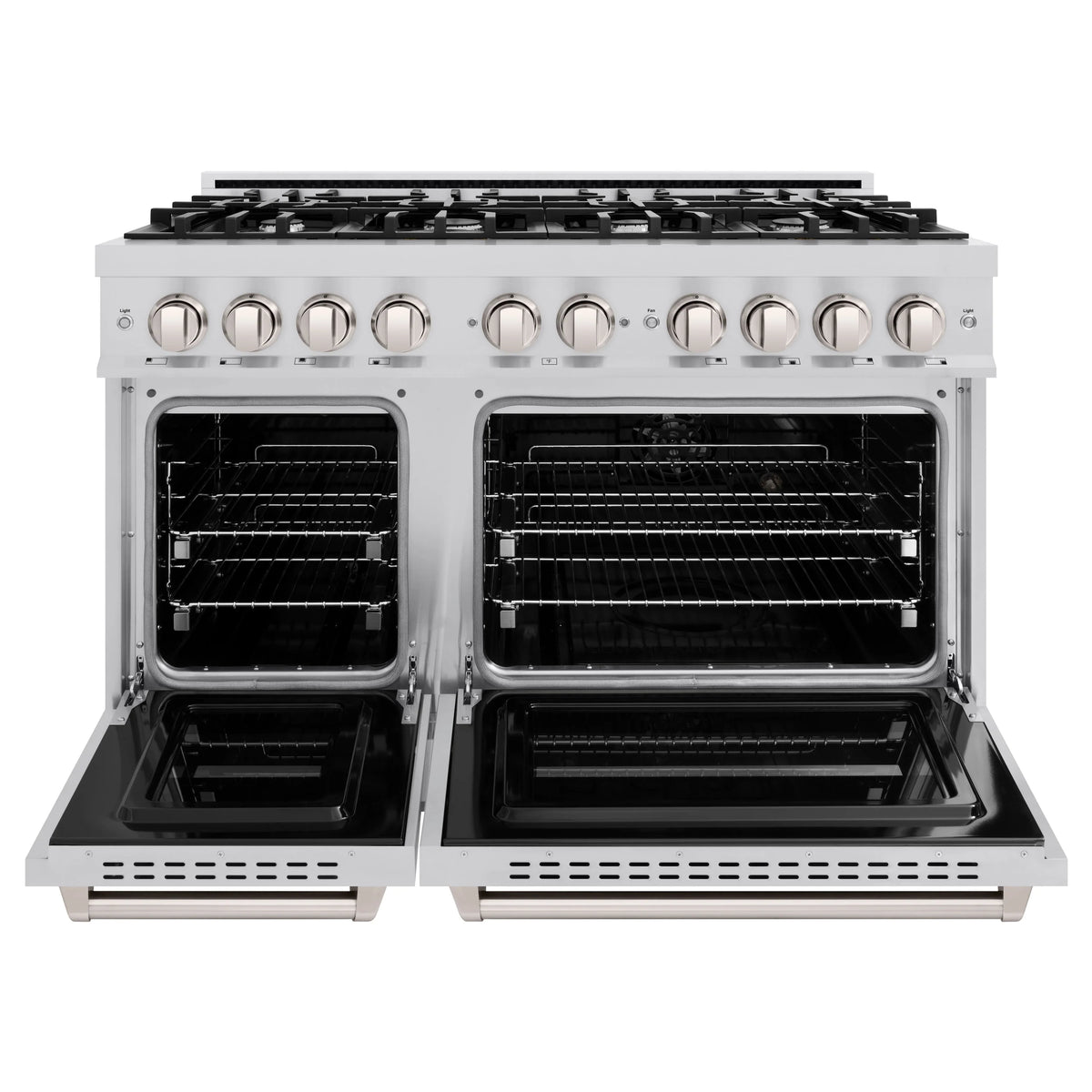 ZLINE - 48 in. 6.7 cu. ft. Classic Double Oven Gas Range with 8 Burner Cooktop in Stainless Steel (CGR48)