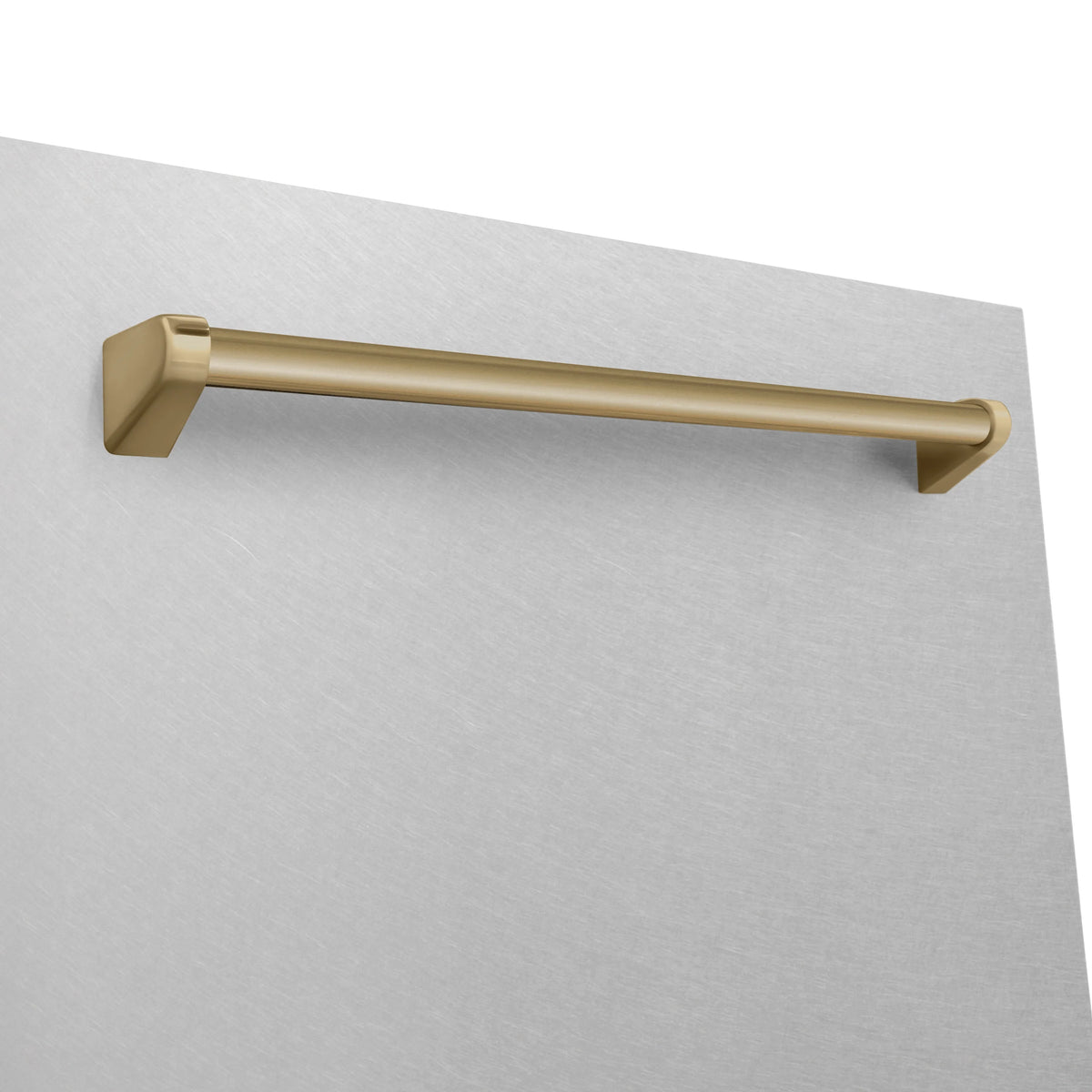 ZLINE - Autograph Edition 24&quot; 3rd Rack Top Touch Control Tall Tub Dishwasher in DuraSnow® Stainless Steel, Champagne Bronze Handle