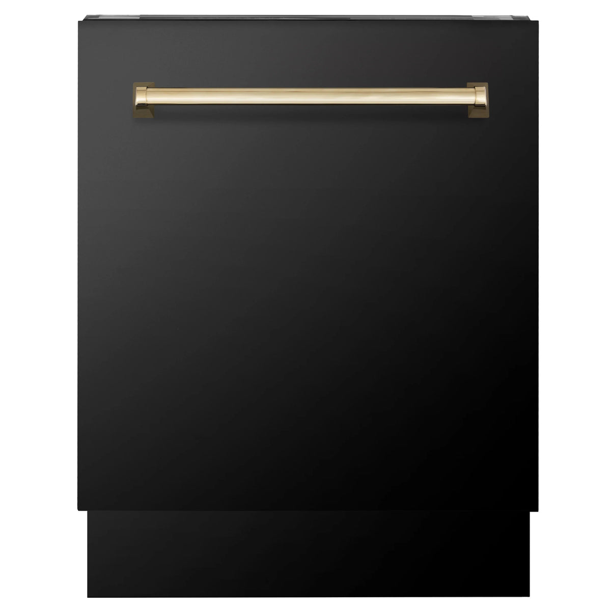 ZLINE - 36&quot; Autograph Edition Kitchen Package with Black Stainless Steel Dual Fuel Range, Range Hood, Dishwasher and Refrigeration with Gold Accents