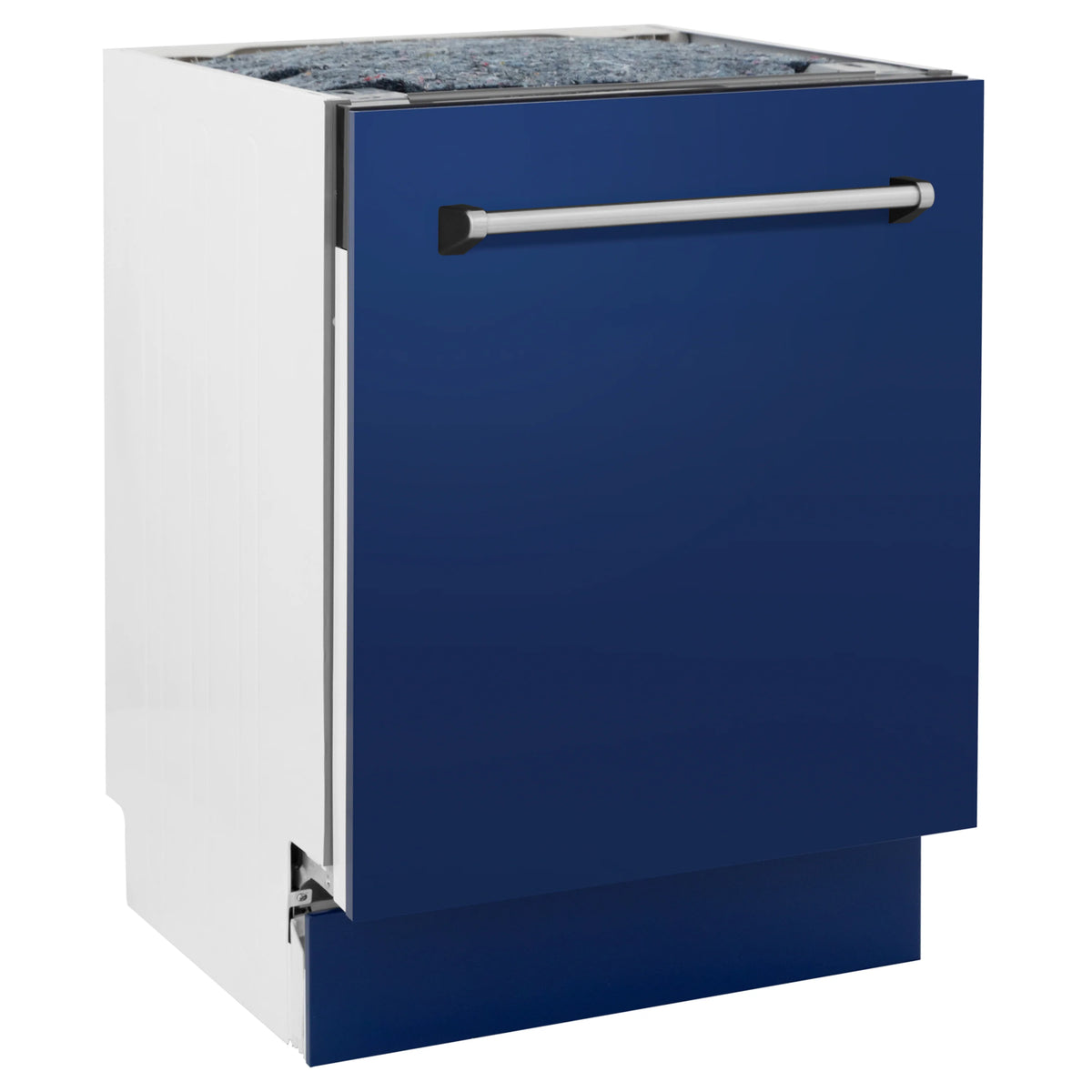 ZLINE 24&quot; Tallac Series 3rd Rack Tall Tub Dishwasher in Blue Gloss with Stainless Steel Tub, 51dBa (DWV-BG-24)