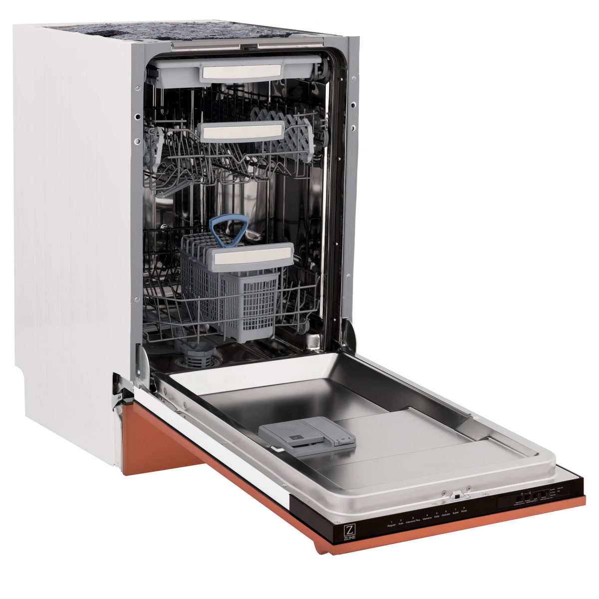 ZLINE 18&quot; Tallac Series 3rd Rack Top Control Dishwasher in Copper with Stainless Steel Tub, 51dBa (DWV-C-18)