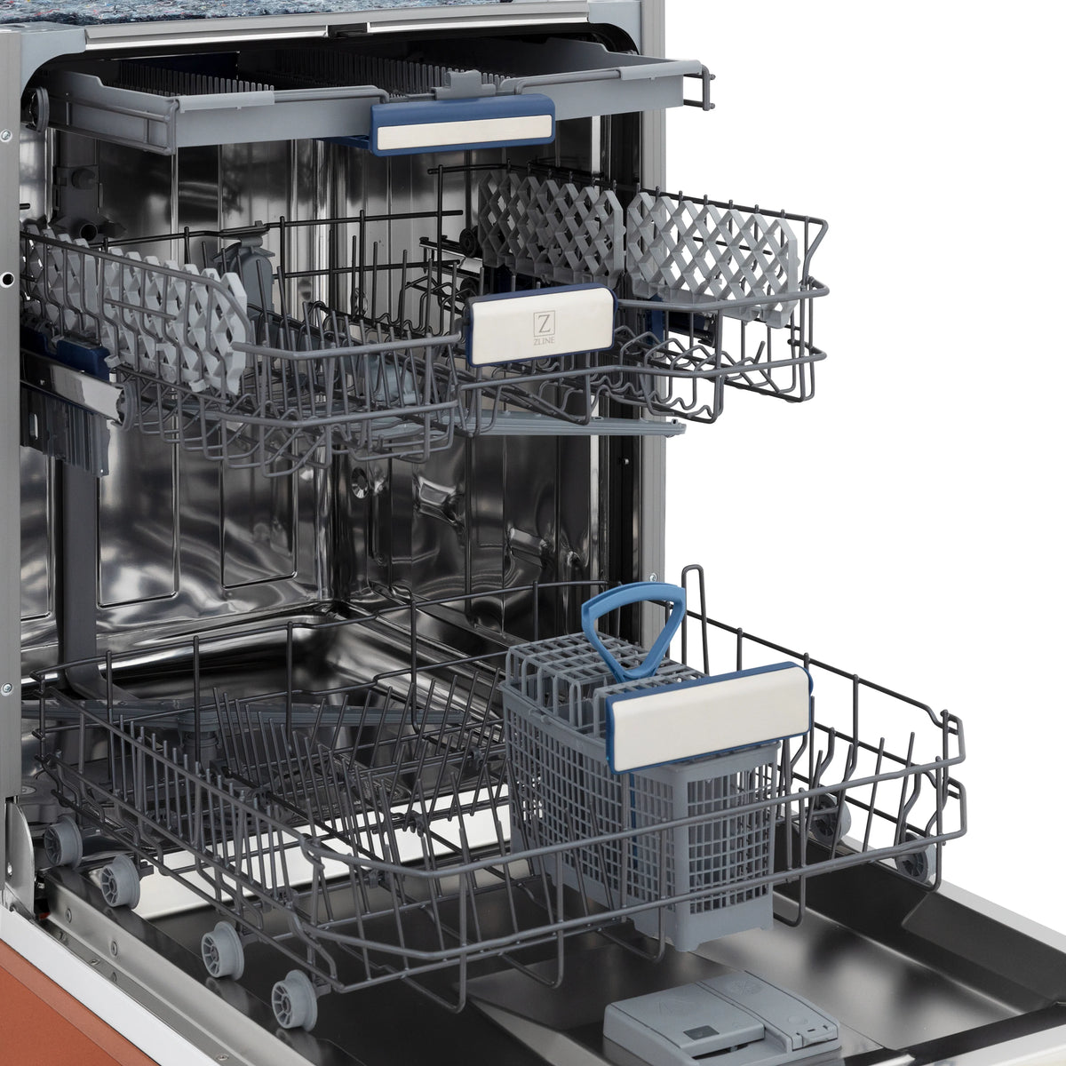 ZLINE 24&quot; Tallac Series 3rd Rack Tall Tub Dishwasher in Copper with Stainless Steel Tub, 51dBa (DWV-C-24)