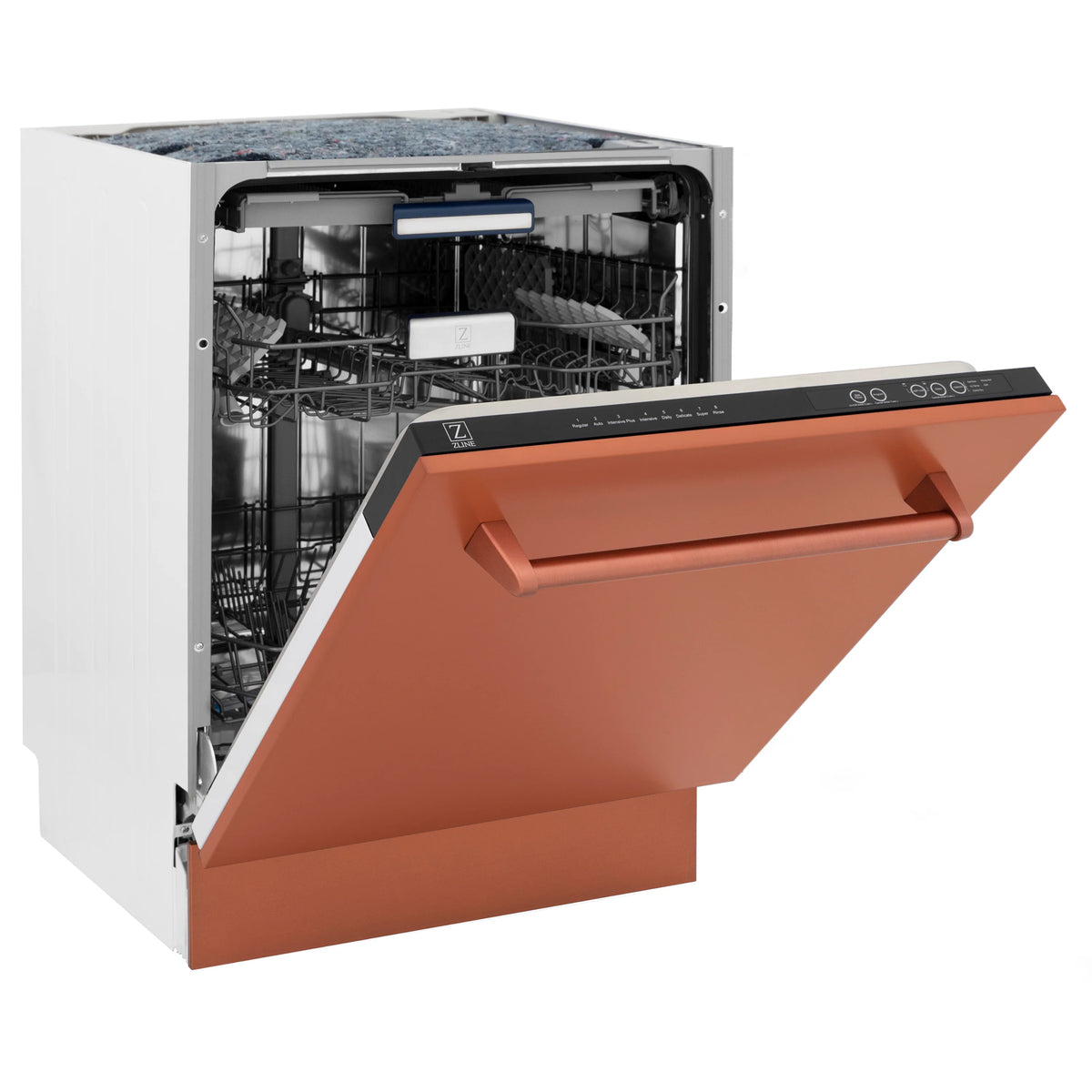 ZLINE 24&quot; Tallac Series 3rd Rack Tall Tub Dishwasher in Copper with Stainless Steel Tub, 51dBa (DWV-C-24)