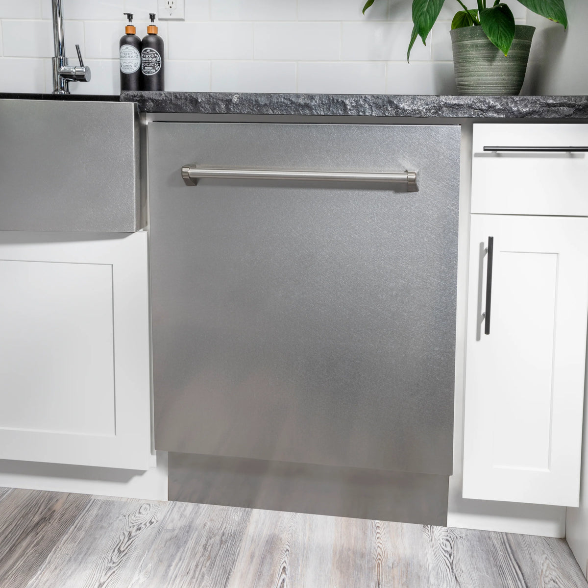 ZLINE 24&quot; Tallac Series 3rd Rack Tall Tub Dishwasher in DuraSnow with Stainless Steel Tub, 51dBa (DWV-SN-24)