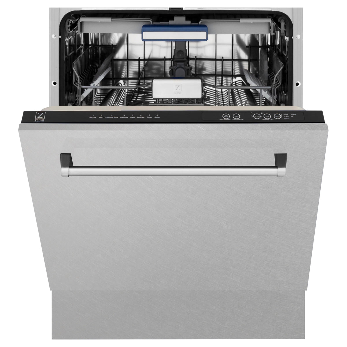ZLINE 24&quot; Tallac Series 3rd Rack Tall Tub Dishwasher in DuraSnow with Stainless Steel Tub, 51dBa (DWV-SN-24)