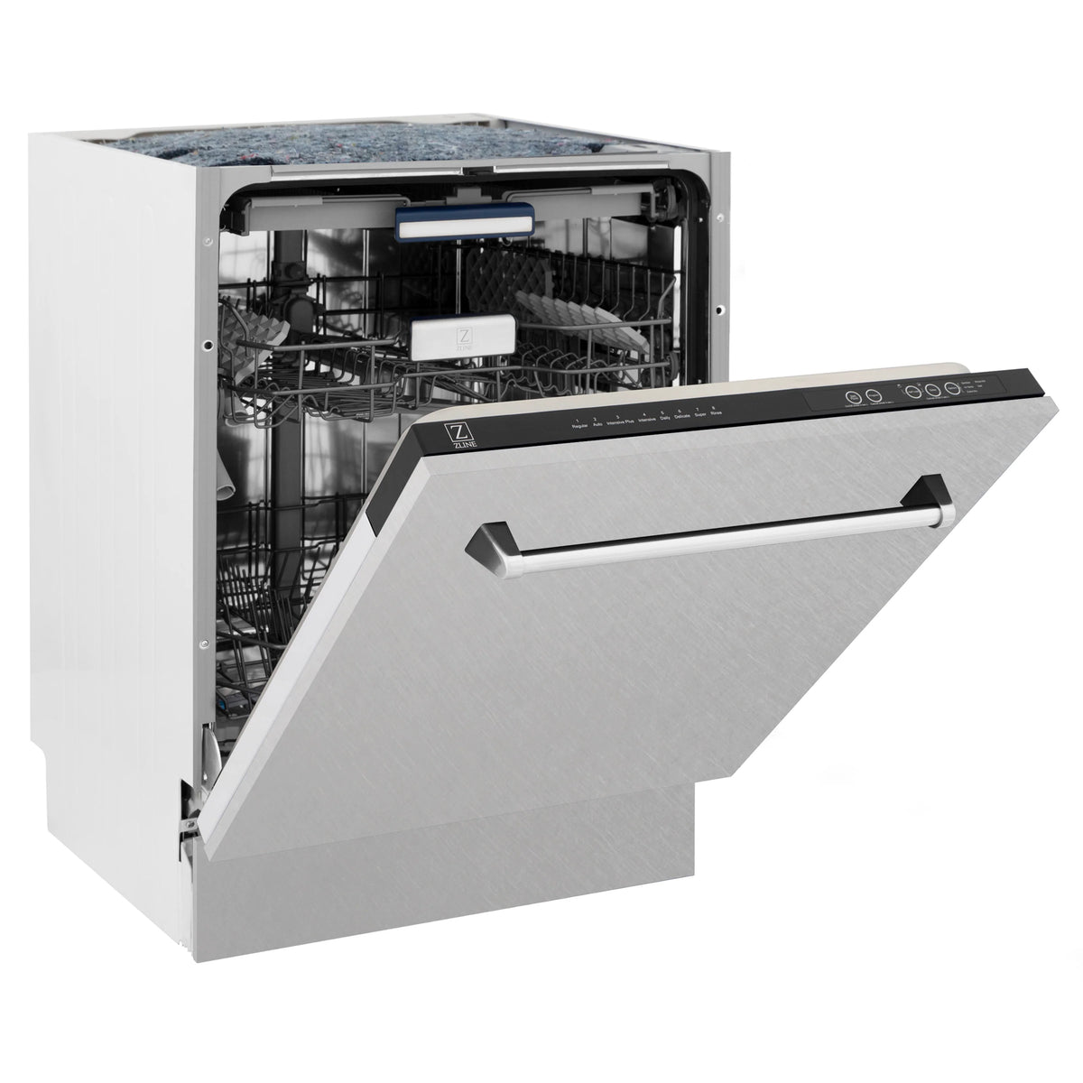 ZLINE 24&quot; Tallac Series 3rd Rack Tall Tub Dishwasher in DuraSnow with Stainless Steel Tub, 51dBa (DWV-SN-24)