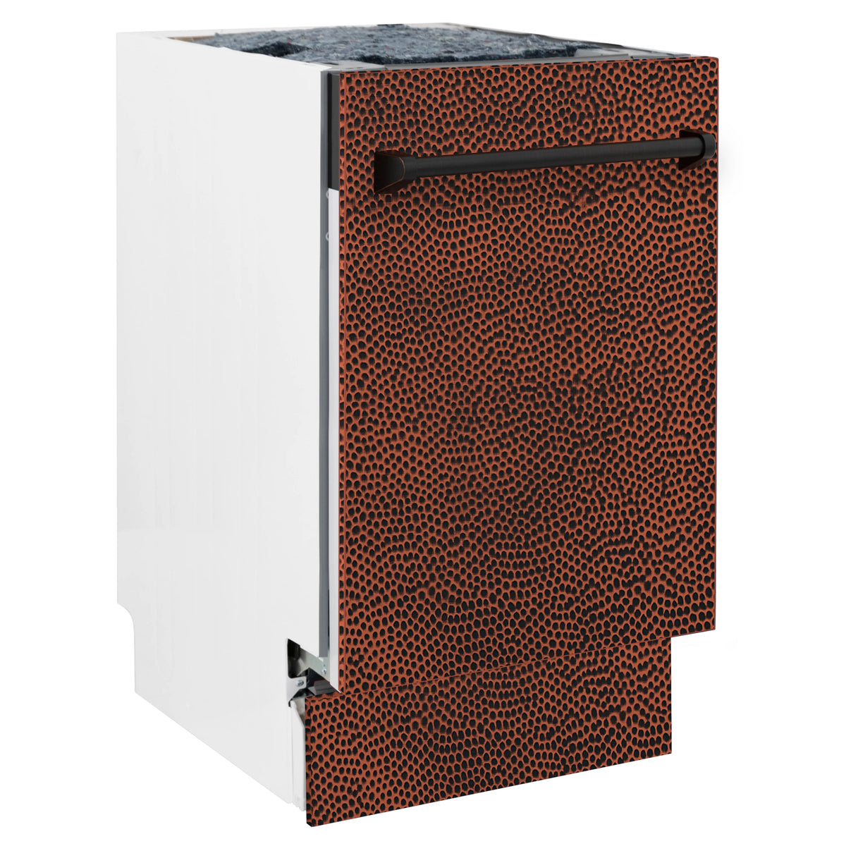 ZLINE 18&quot; Tallac Series 3rd Rack Top Control Dishwasher in Hand Hammered Copper with Stainless Steel Tub, 51dBa (DWV-HH-18)