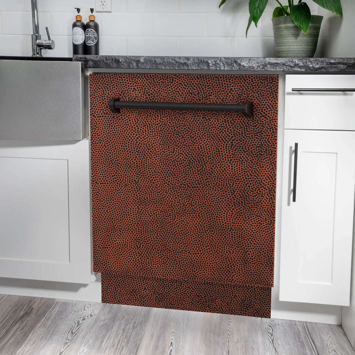 ZLINE 24&quot; Tallac Series 3rd Rack Tall Tub Dishwasher in Hand Hammered Copper with Stainless Steel Tub, 51dBa (DWV-HH-24)