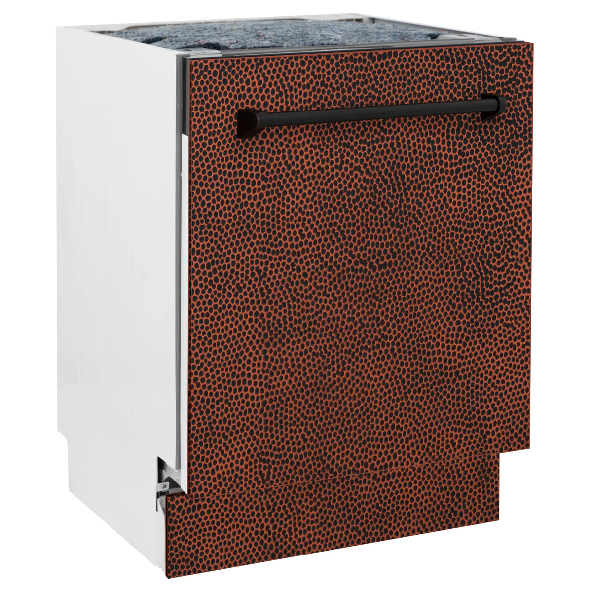 ZLINE 24&quot; Tallac Series 3rd Rack Tall Tub Dishwasher in Hand Hammered Copper with Stainless Steel Tub, 51dBa (DWV-HH-24)