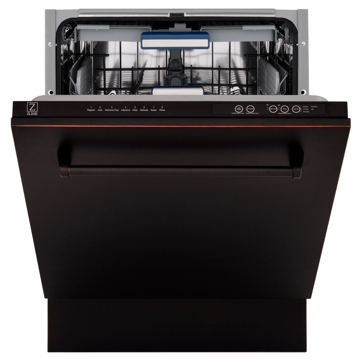 ZLINE 24&quot; Tallac Series 3rd Rack Tall Tub Dishwasher in Oil Rubbed Bronze with Stainless Steel Tub, 51dBa (DWV-ORB-24)