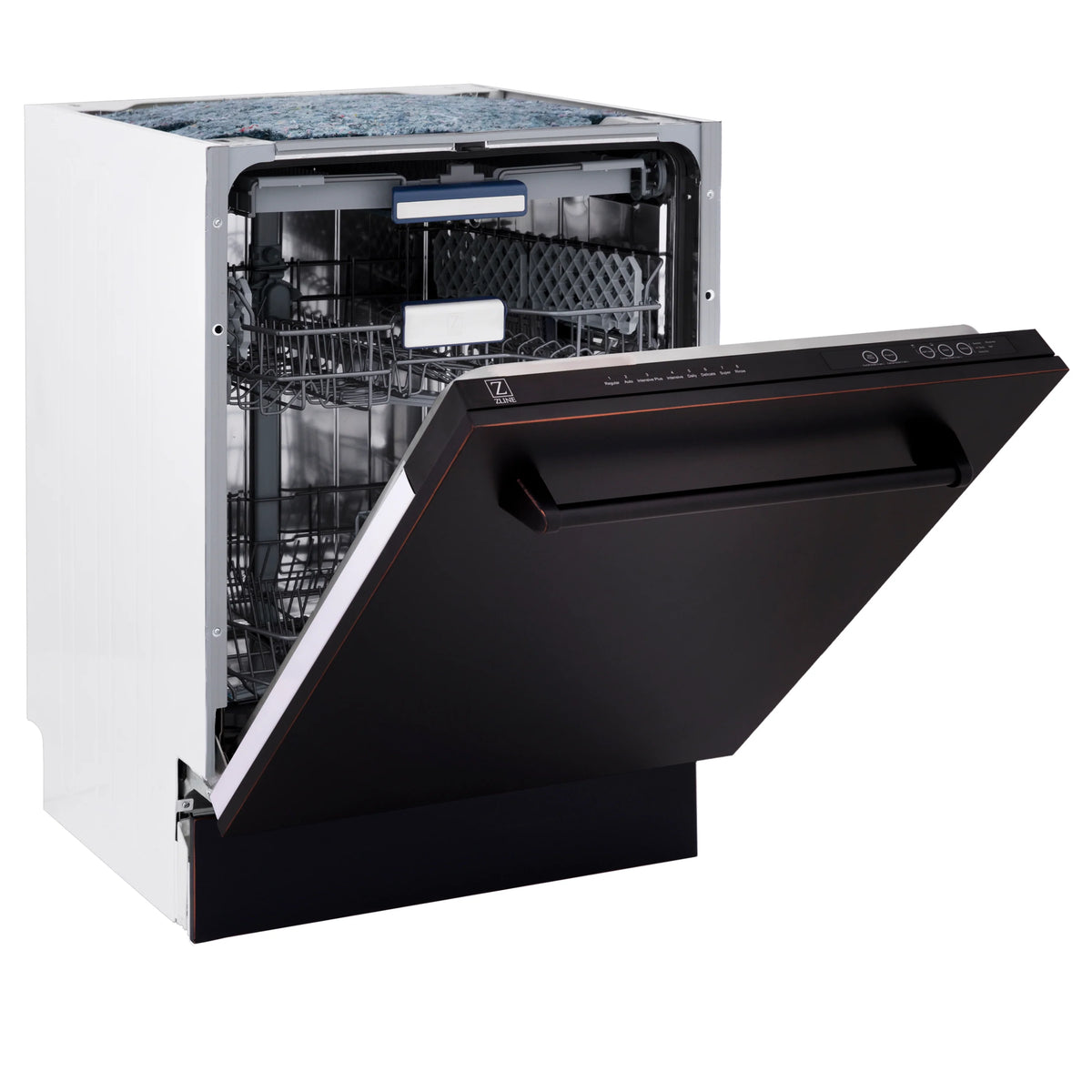 ZLINE 24&quot; Tallac Series 3rd Rack Tall Tub Dishwasher in Oil Rubbed Bronze with Stainless Steel Tub, 51dBa (DWV-ORB-24)