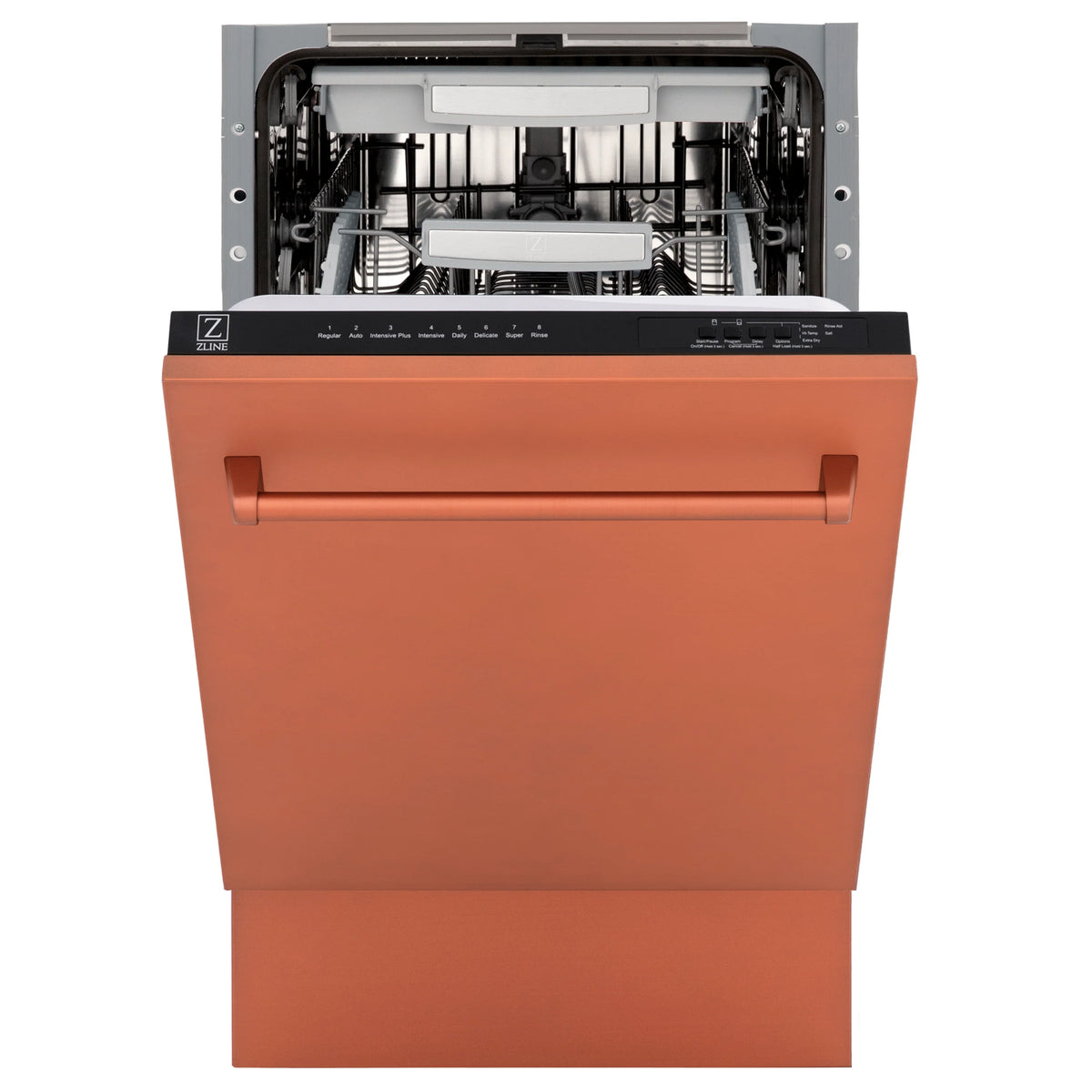 ZLINE 18&quot; Tallac Series 3rd Rack Top Control Dishwasher in Copper with Stainless Steel Tub, 51dBa (DWV-C-18)