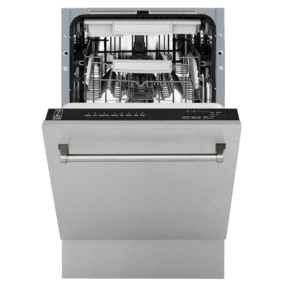 ZLINE 18&quot; Tallac Series 3rd Rack Top Control Dishwasher in DuraSnow with Stainless Steel Tub, 51dBa (DWV-SN-18)