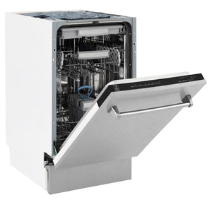 ZLINE 18" Tallac Series 3rd Rack Top Control Dishwasher in DuraSnow with Stainless Steel Tub, 51dBa (DWV-SN-18)