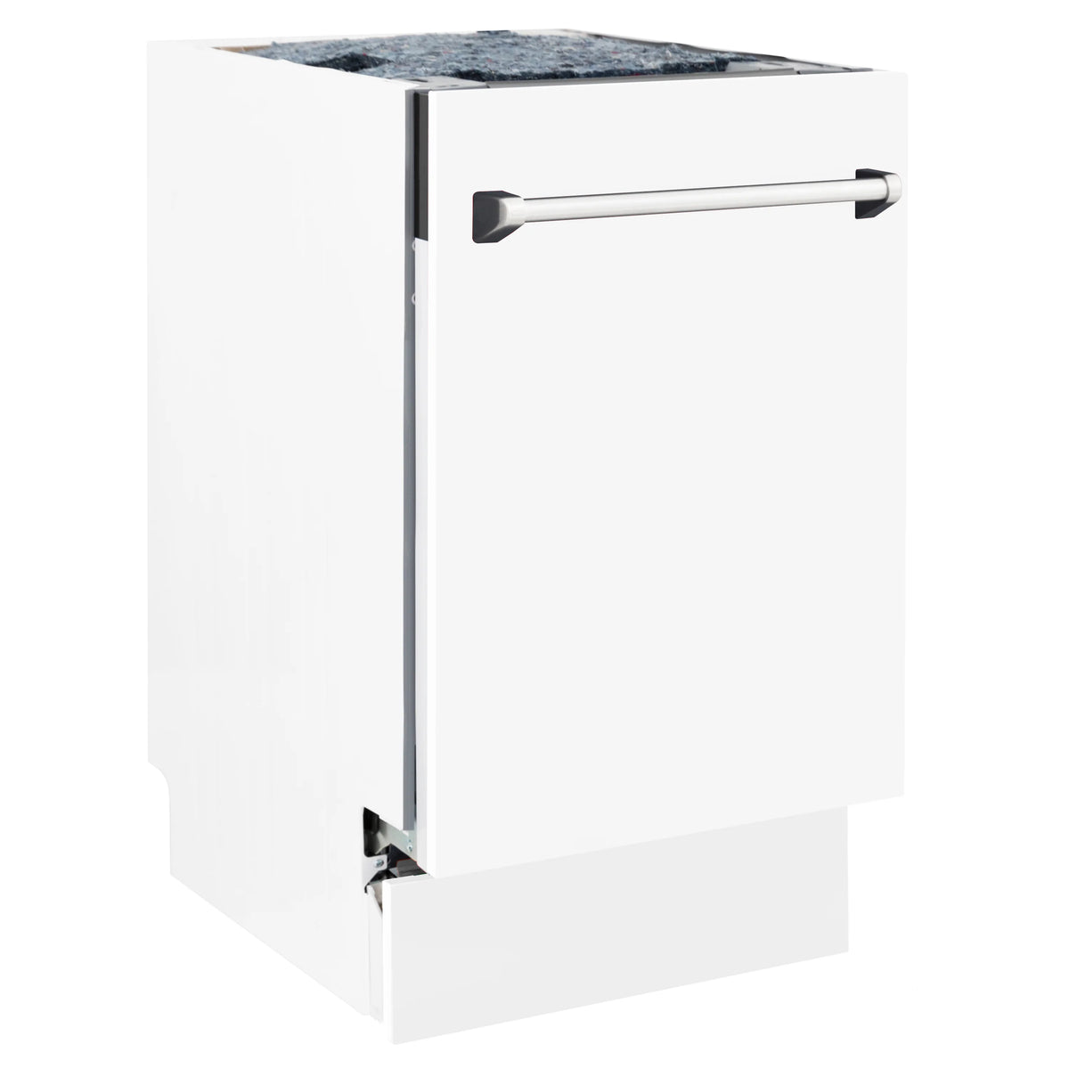 ZLINE 18&quot; Tallac Series 3rd Rack Top Control Dishwasher in White Matte with Stainless Steel Tub, 51dBa (DWV-WM-18)