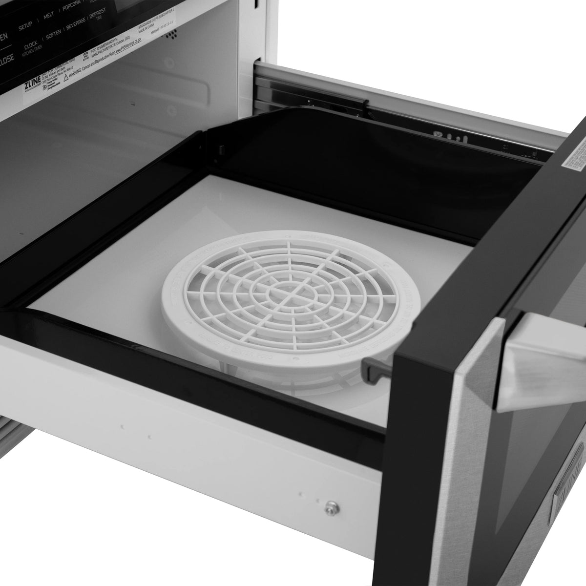 ZLINE 24&quot; 1.2 cu. ft. Built-in Microwave Drawer with a Traditional Handle in Fingerprint Resistant Stainless Steel