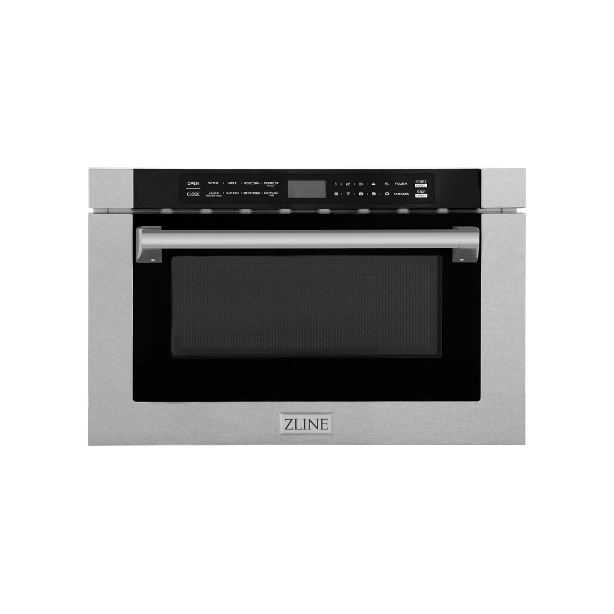 ZLINE 24&quot; 1.2 cu. ft. Built-in Microwave Drawer with a Traditional Handle in Fingerprint Resistant Stainless Steel