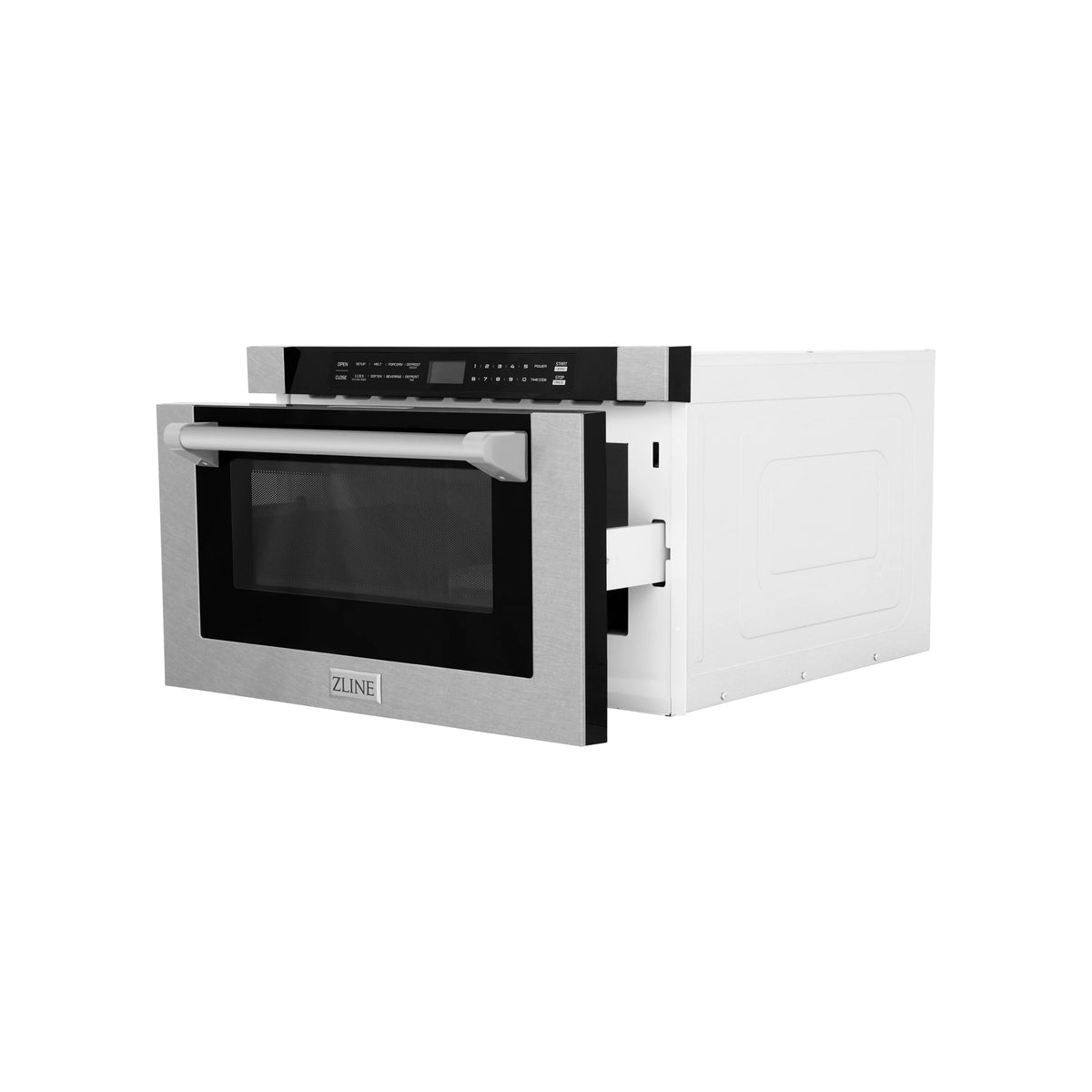 ZLINE 24&quot; 1.2 cu. ft. Built-in Microwave Drawer with a Traditional Handle in Fingerprint Resistant Stainless Steel